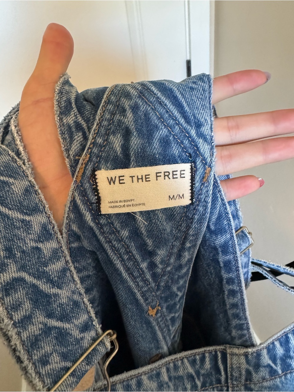 We The Free Light Blue Denim Bib Overalls - Women's - Picture 4 of 6